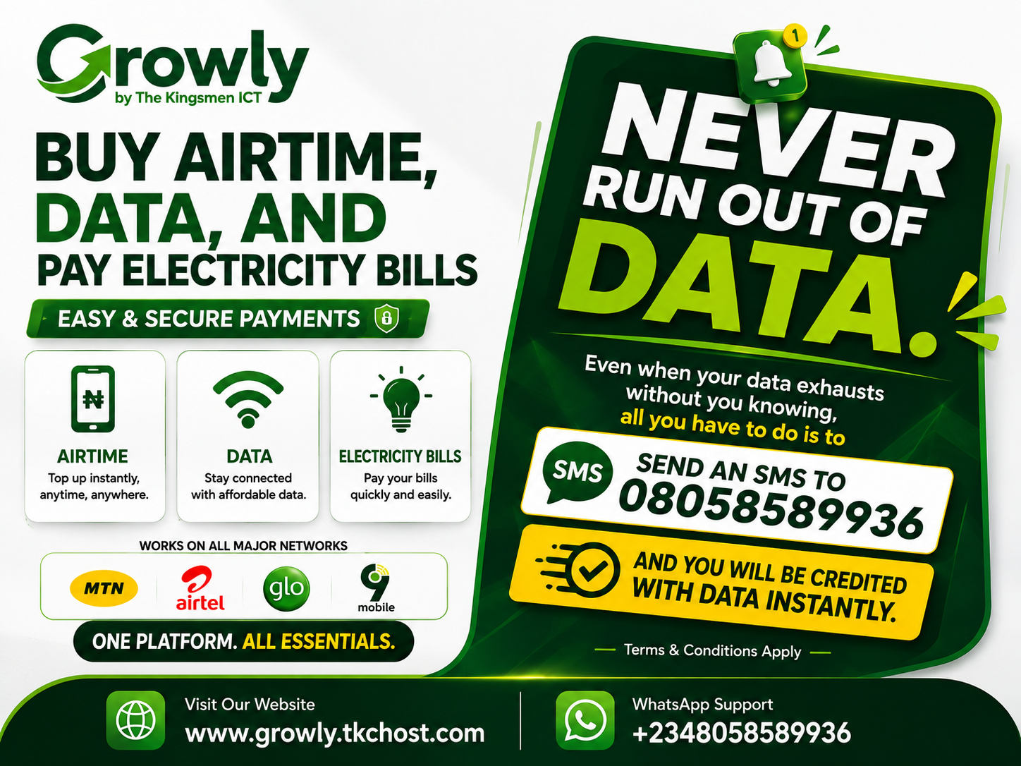 Growly social media growth and digital services platform in Nigeria